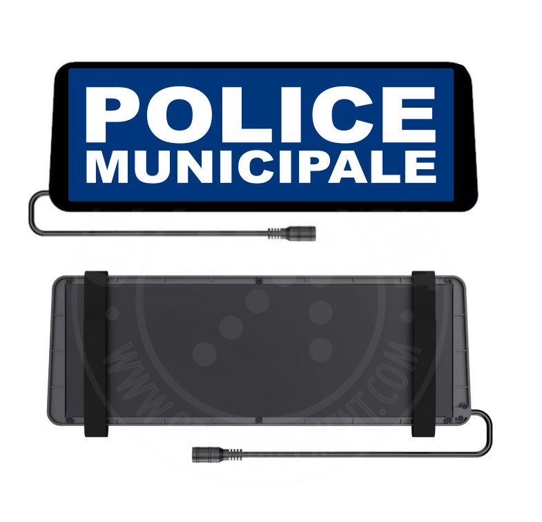 CLIP PARE SOLEIL LUMINEUX POLICE MUNICIPALE SANS LOGO