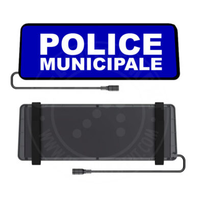 CLIP PARE SOLEIL LUMINEUX POLICE MUNICIPALE SANS LOGO
