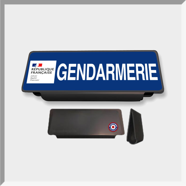 CLIP PARE-SOLEIL RETRO-REFLECHISSANT GENDARMERIE AVEC LOGO MARIANNE