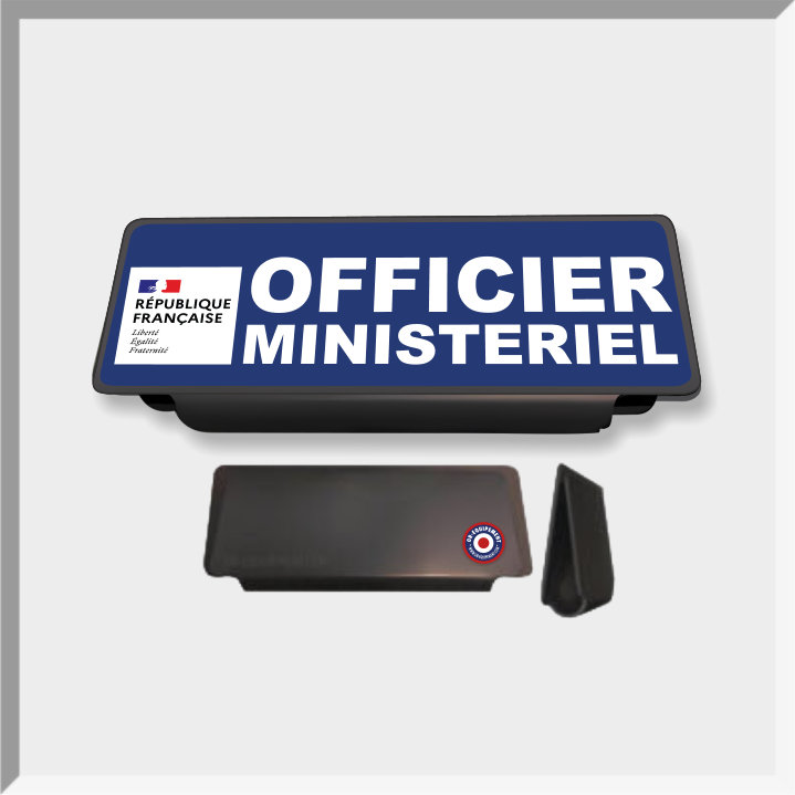 CLIP PARE-SOLEIL RETRO-REFLECHISSANT OFFICIER MINISTERIEL