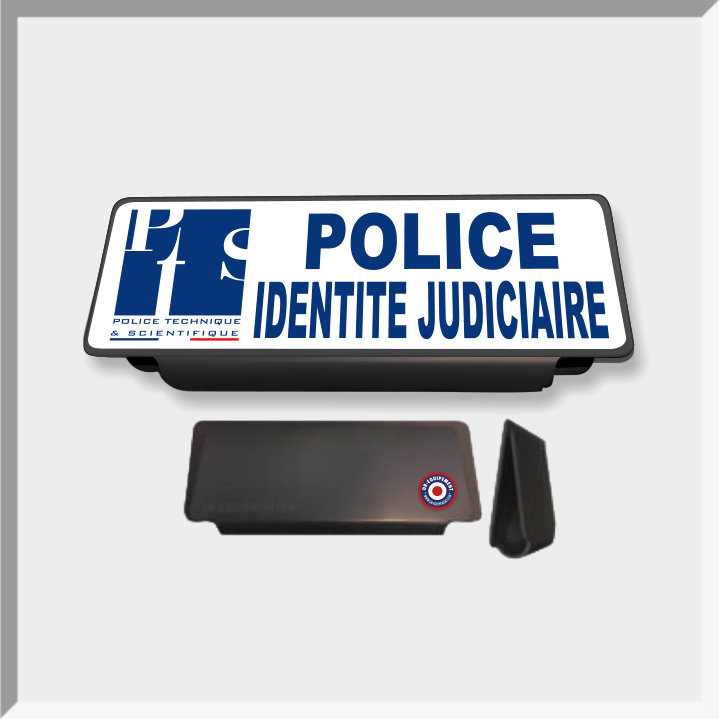 CLIP RETRO-REFLECHISSANT POLICE IDENTITE JUDICIAIRE