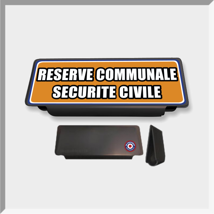 CLIP PARE-SOLEIL RETRO-REFLECHISSANT RESERVE COMMUNALE SECURITE CIVILE