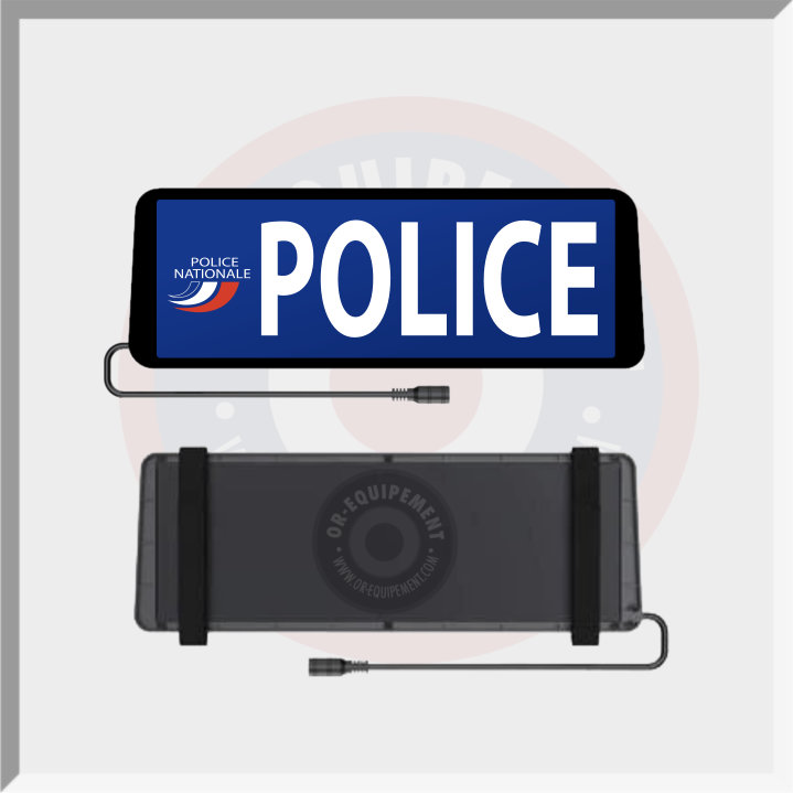 CLIP PARE SOLEIL LUMINEUX POLICE AVEC LOGO