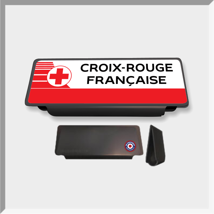 CLIP PARE-SOLEIL RETRO-REFLECHISSANT CROIX ROUGE FRANÇAISE