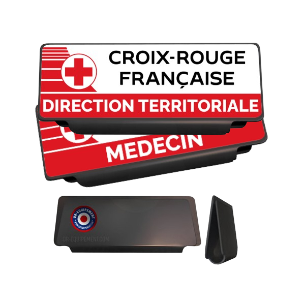 Clip Pare-soleil Rétro-réfléchissant – Pour Infirmiers, Pompiers – Avec Caducée – Sans Colle, Installation Facile