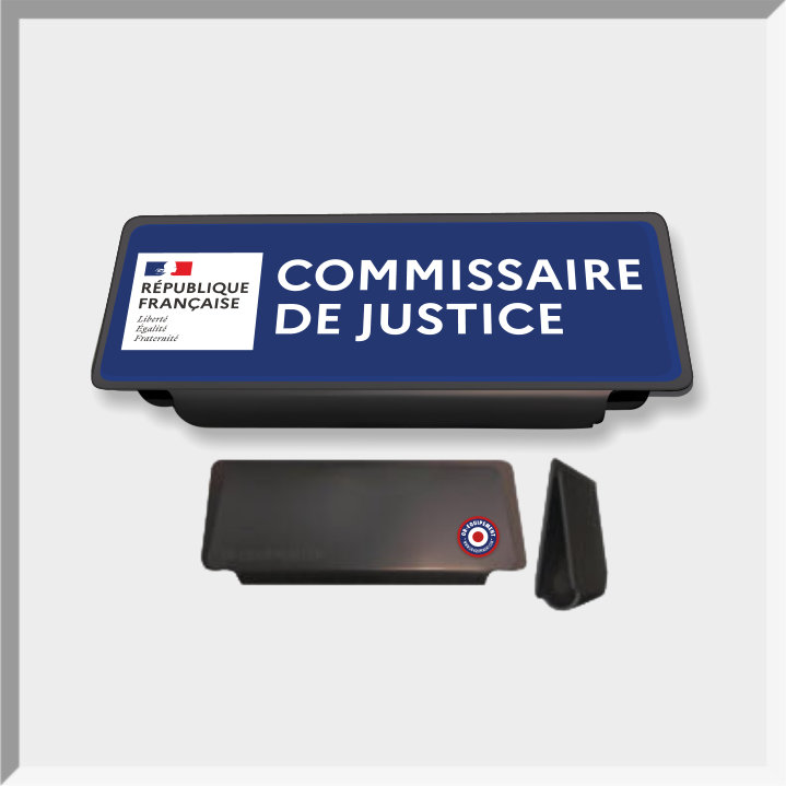 CLIP PARE-SOLEIL RETRO-REFLECHISSANT COMMISSAIRE DE JUSTICE