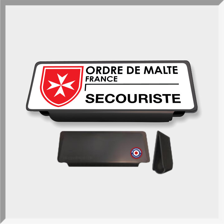CLIP PARE-SOLEIL RETRO-REFLECHISSANT ORDRE DE MALTE SECOURISTE