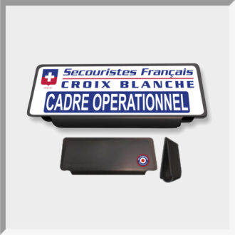 CLIP PARE-SOLEIL RETRO-REFLECHISSANT SF CROIX BLANCHE CADRE OPERATIONNEL