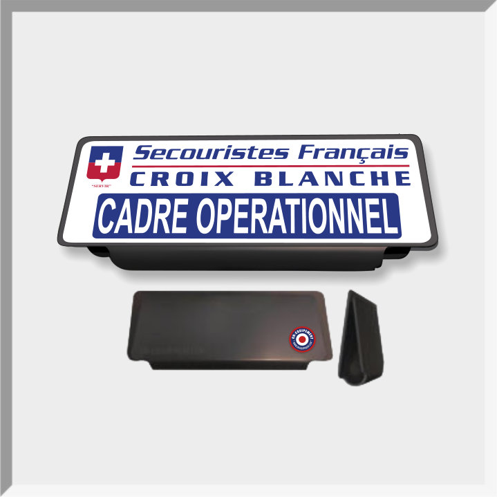 CLIP PARE-SOLEIL RETRO-REFLECHISSANT SF CROIX BLANCHE CADRE OPERATIONNEL