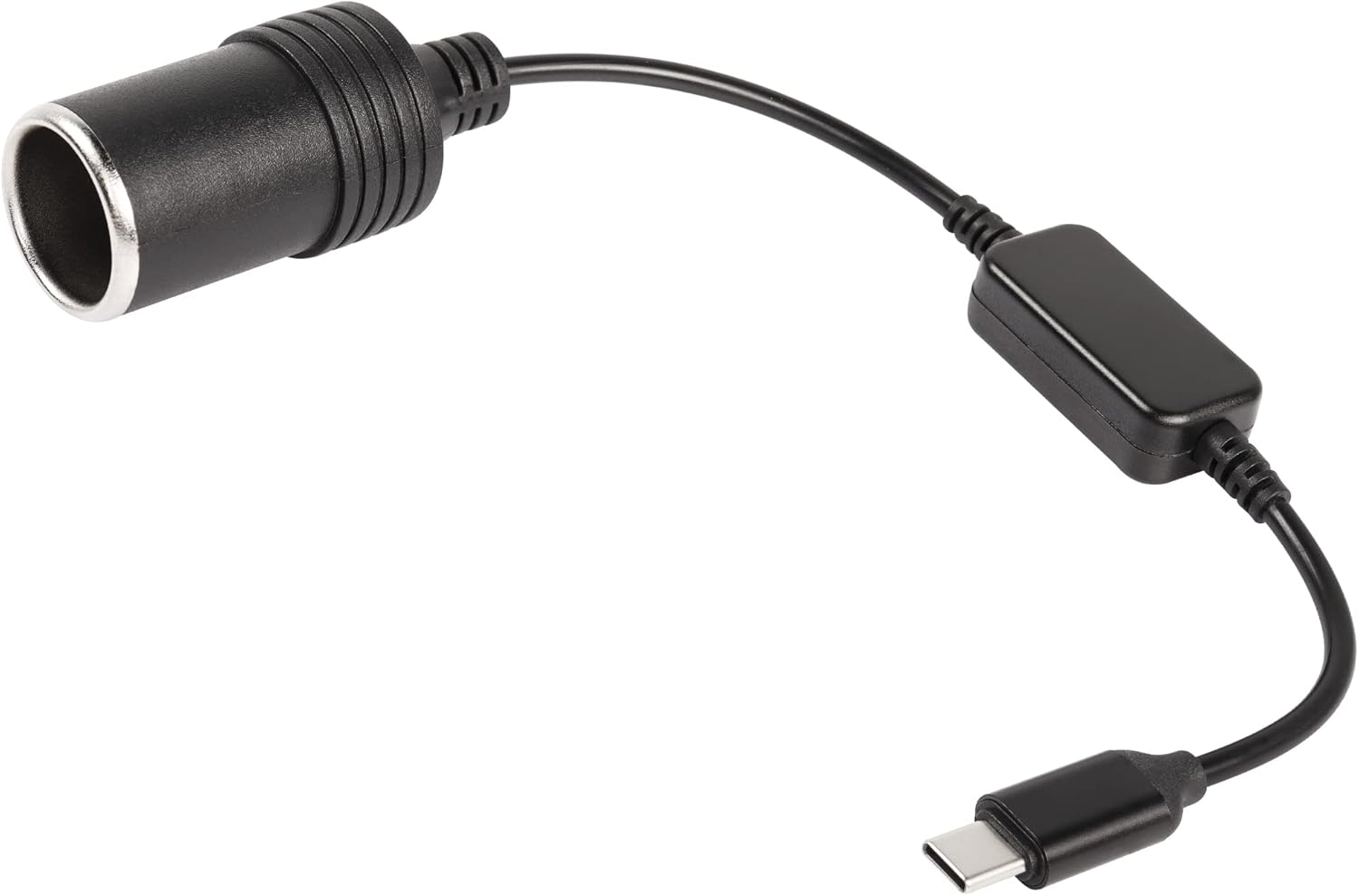 Câble d'alimentation USB C mâle vers allume-cigare 12 V pour rampes lumineuses, caméra embarquée, GPS