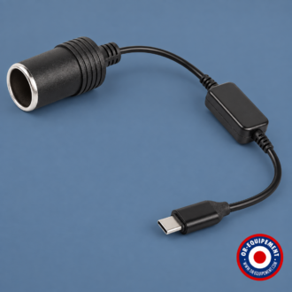 Câble d'alimentation USB C mâle vers allume-cigare 12 V pour rampes lumineuses, caméra embarquée, GPS
