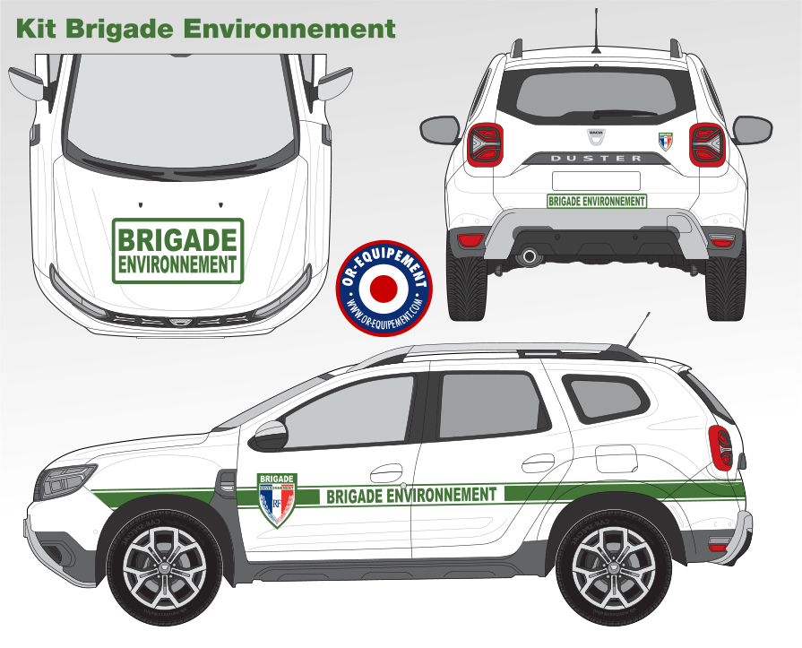 SERIGRAPHIE COMPLETE BRIGADE ENVIRONNEMENT VL/PU CLASSE B MICROPRISME