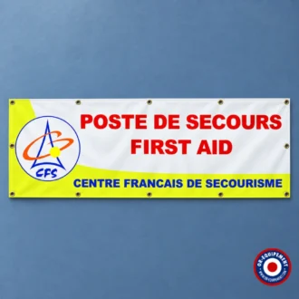 BACHE 70x200cm - POSTE DE SECOURS - CENTRE FRANCAIS DE SECOURISME