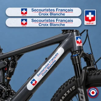 KIT MARQUAGE VELO SECOURISTES FRANCAIS CROIX BLANCHE
