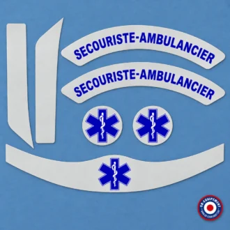KIT CASQUE F2 SECOURISTE AMBULANCIER JUSTIFICATIF DE PROFESSION OBLIGATOIRE