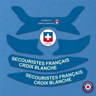 Kit casque F2XR Secouristes Français Croix-blanche