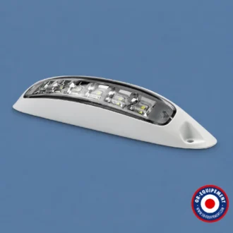 FEUX ECLAIRAGE DE ZONE 6 LED - ENCADREMENT BLANC - 12/24 VOLTS