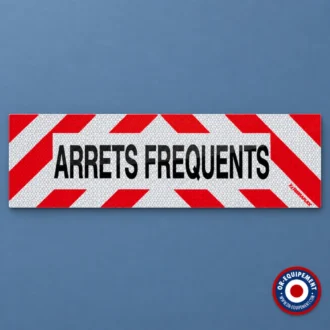 Plaque magnétique ARRETS FREQUENTS 50x15 cm Classe B microprisme