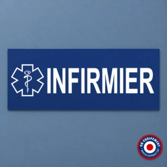 Plaque Magnétique INFIRMIER AVEC LE CADUCEE