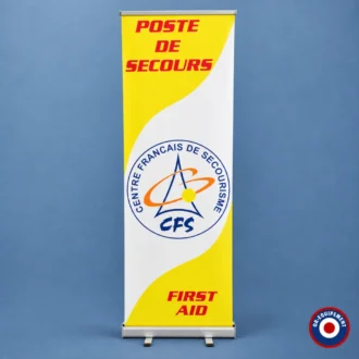 ROOL-UP 2000×800 mm – POSTE DE SECOURS – CENTRE FRANCAIS DE SECOURISME