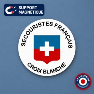 Logo rond 300 mm magnétique Croix Blanche