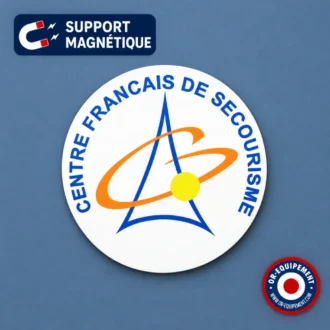 Logo rond 300 mm magnetique Centre Français de Secourisme