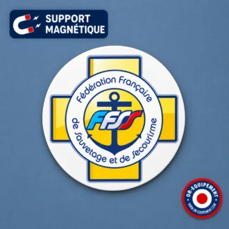 Logo 300 mm magnetique Fédération Française de Sauvetage et de Secourisme