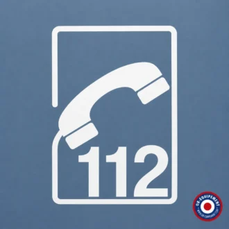 LOGO TELEPHONE 112 — version blanche